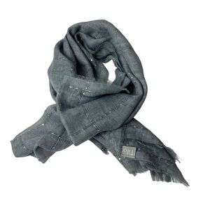 Tilo women’s Gray Scarf Wrap with Silver Sequins 74”x 36"